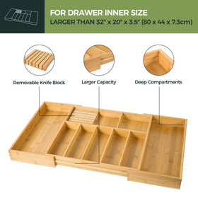 VaeFae deep compartments keep utensils organized and easy to reach.