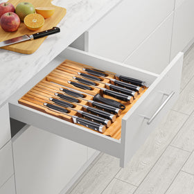 VaeFae bamboo texture detail adds natural warmth to kitchen decor.