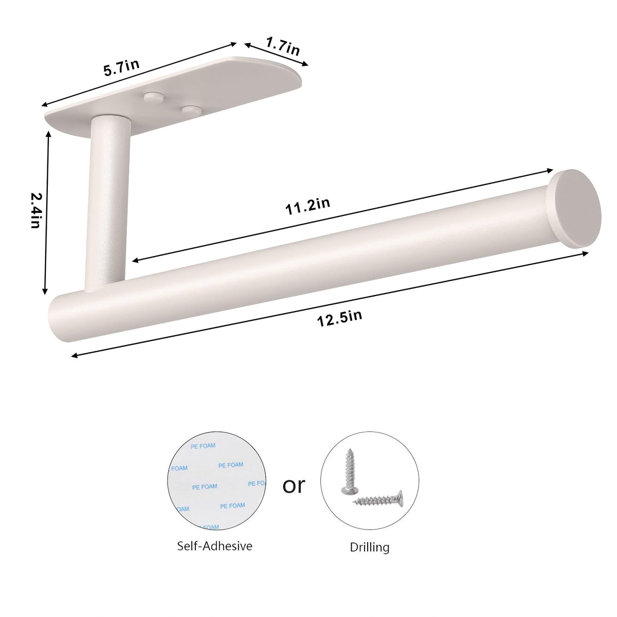 Adhesive pad installation step shown with VAEHOLD towel holder