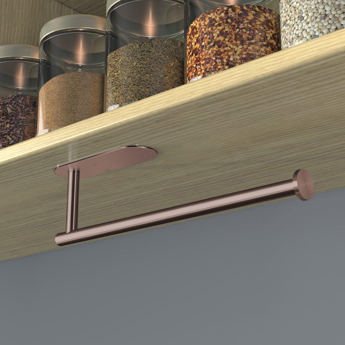 VAEHOLD adhesive mounting on smooth surfaces for secure towel storage.