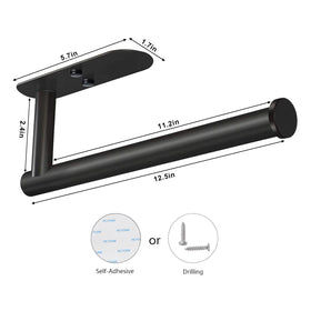 VAEHOLD drill-install option securing towel holder to wall.