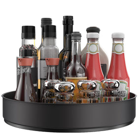 VAEHOLD Lazy Susan 10-inch stainless steel rotating rack keeps spices within easy reach.