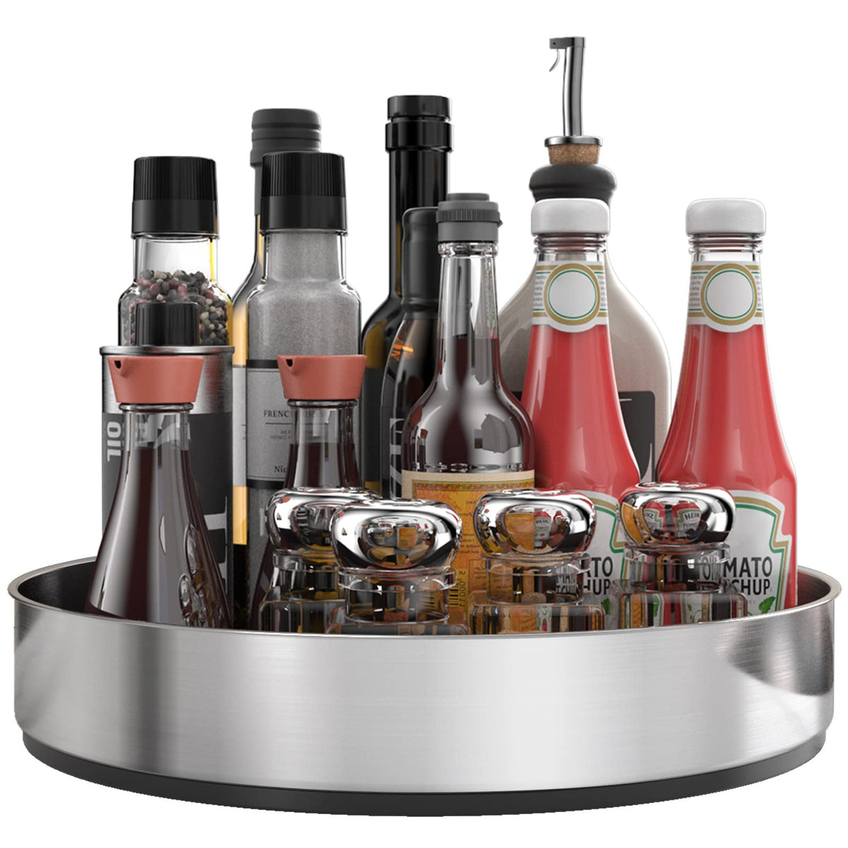 VAEHOLD pantry Lazy Susan with spice rack keeps bottles within easy reach
