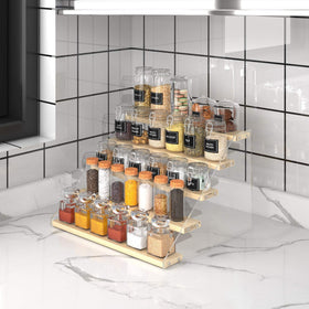 VAEHOLD spice rack in kitchen use demonstrates space-saving organization.
