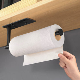 Close-up of VAEHOLD SUS304 stainless steel matte black finish on the towel holder