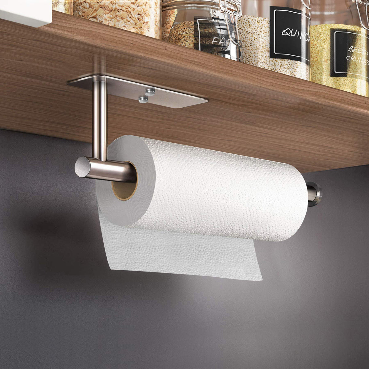 VAEHOLD under-cabinet or wall mounting offers versatile towel placement.