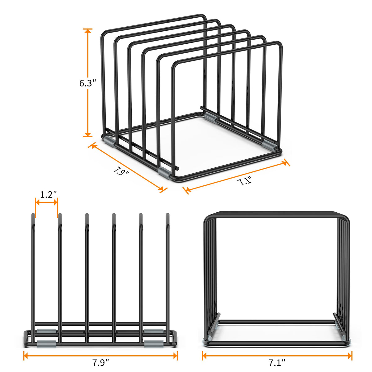 Vertical baking tray storage rack by VAEKUCEAN in a cabinet