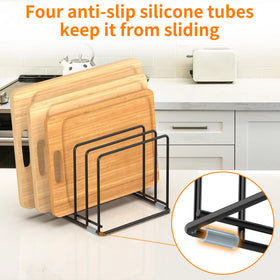 VAEKUCEAN sturdy iron construction offers durable kitchen organization.