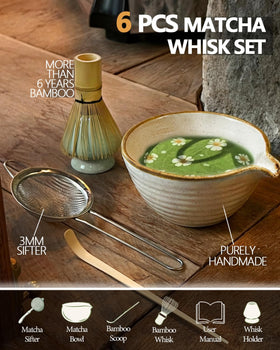 Vaiheng bamboo matcha whisk offering natural texture for smooth froth