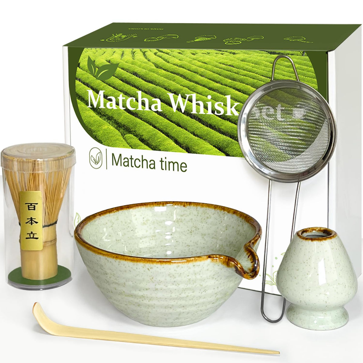 Vaiheng matcha bowl with spout for easy pouring during rituals