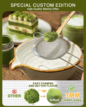 Vaiheng matcha sifter for clump-free powder and consistent brewing