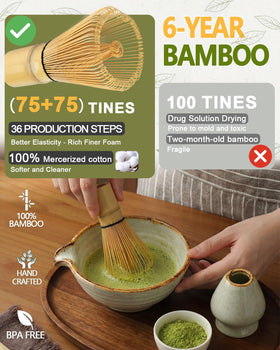 Vaiheng matcha spoon for precise powder scooping