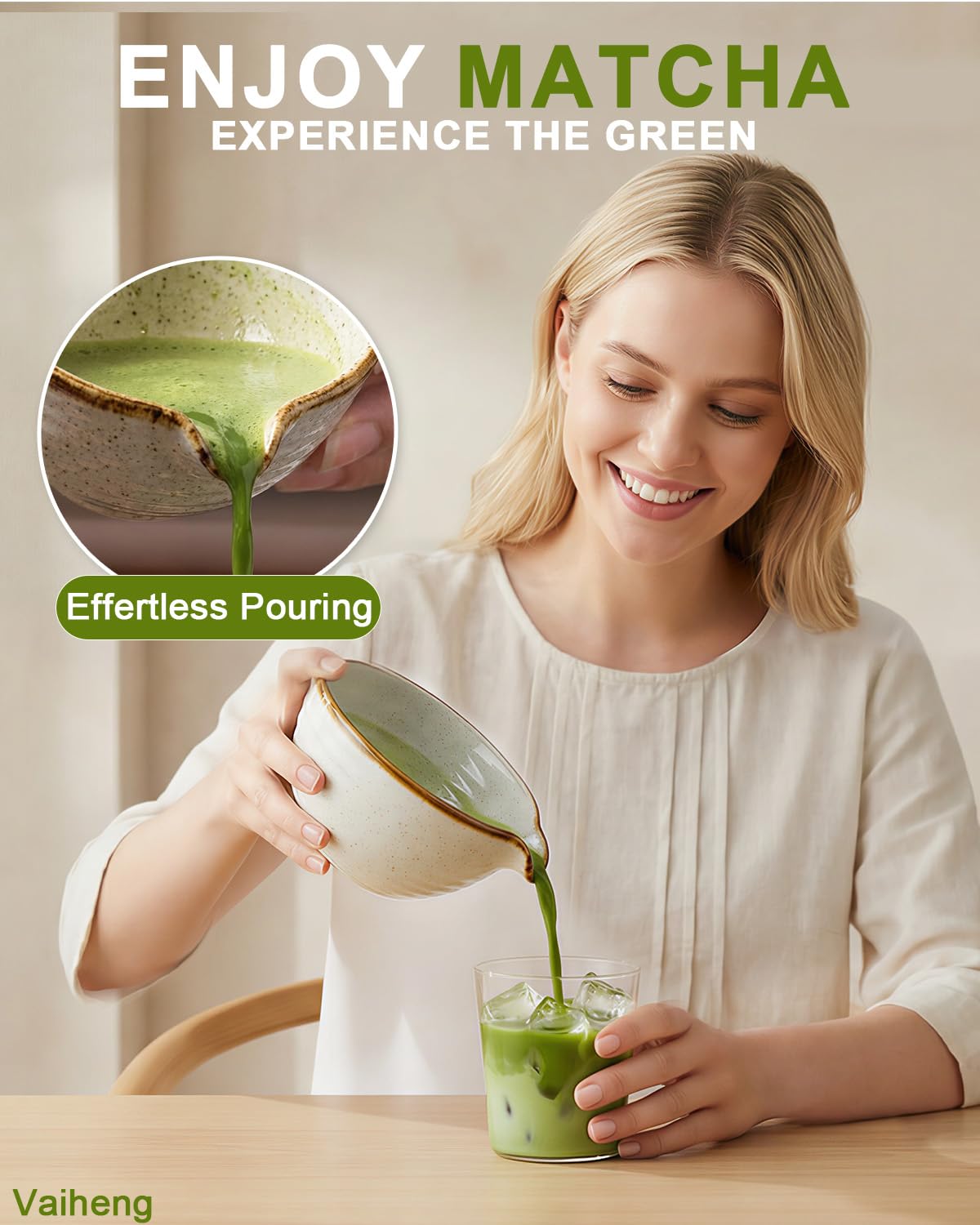 Vaiheng matcha whisk holder keeps tools organized on the counter