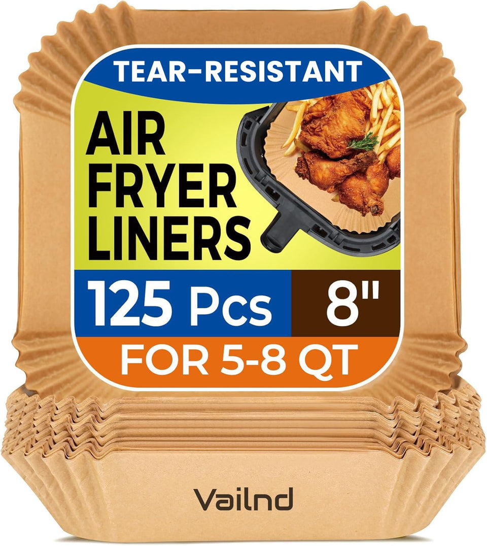 Vailnd air fryer liner on tray prevents sticking and mess
