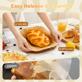 Vailnd loaf pan liners non-stick coating, smooth release for breads and cakes.