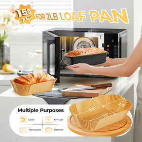 Vailnd loaf pan liners rectangular bowl shape, pre-cut for easy pan lining.