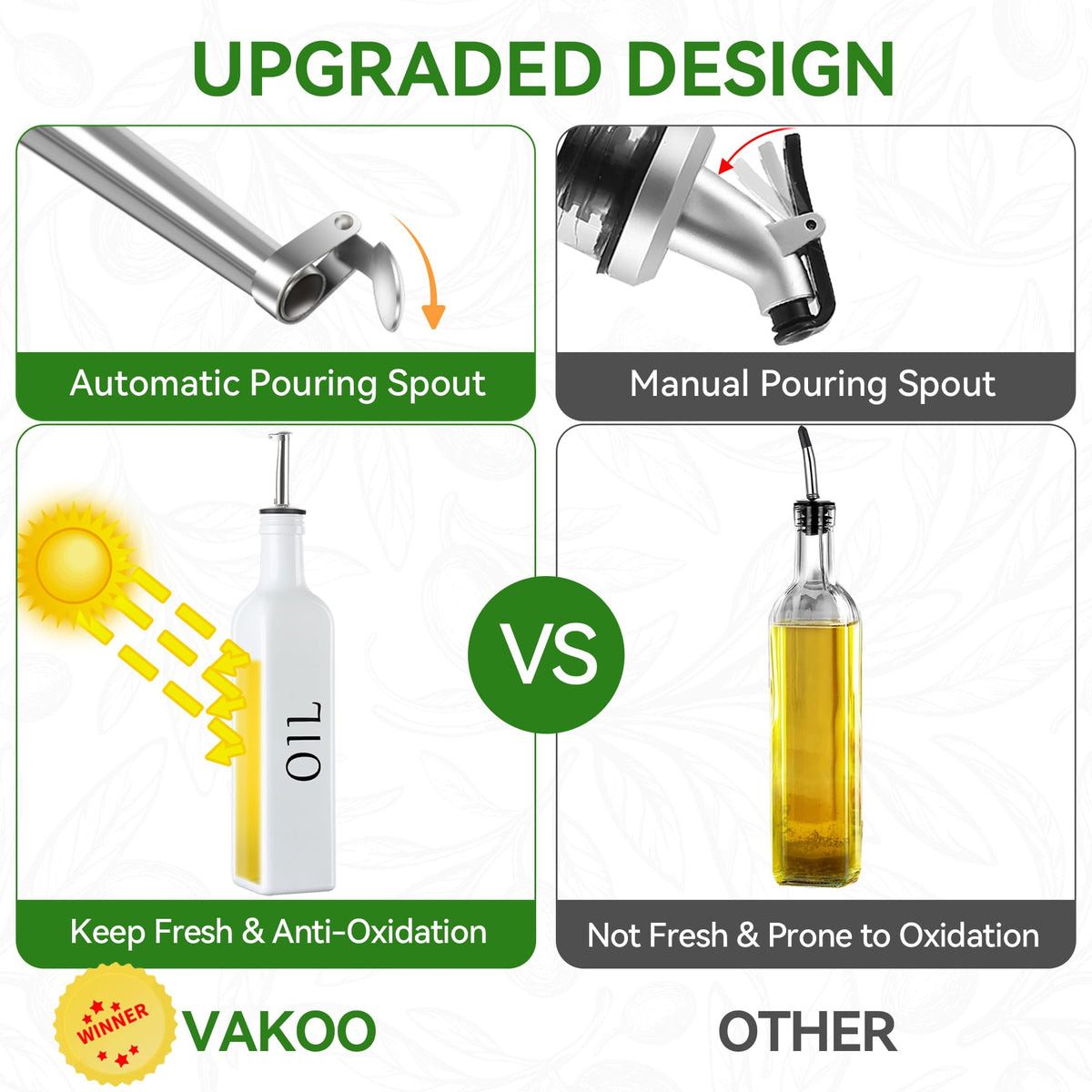 Vakoo stainless steel bottle holder keeps set organized