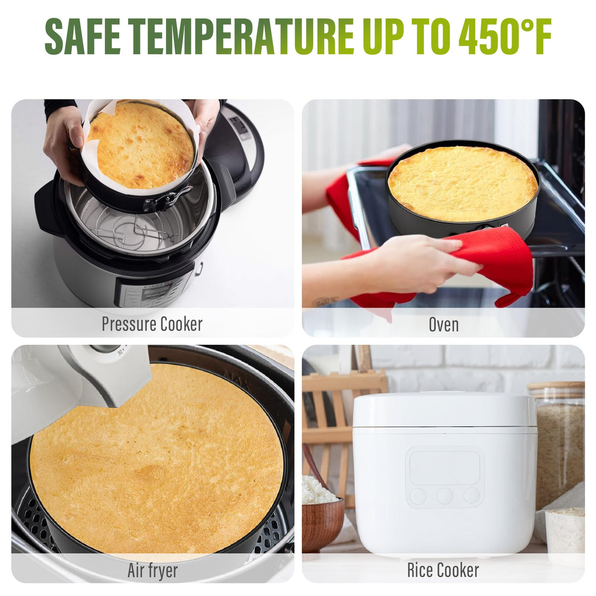 Vakoo BPA-, PTFE-, and PFOA-free construction supports clean, reliable baking.