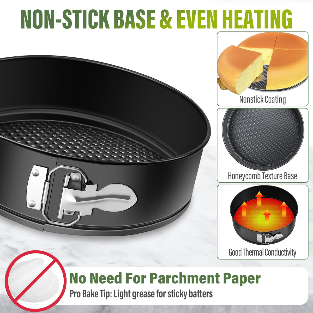 Vakoo nonstick coating enables easy release and quick cleanup