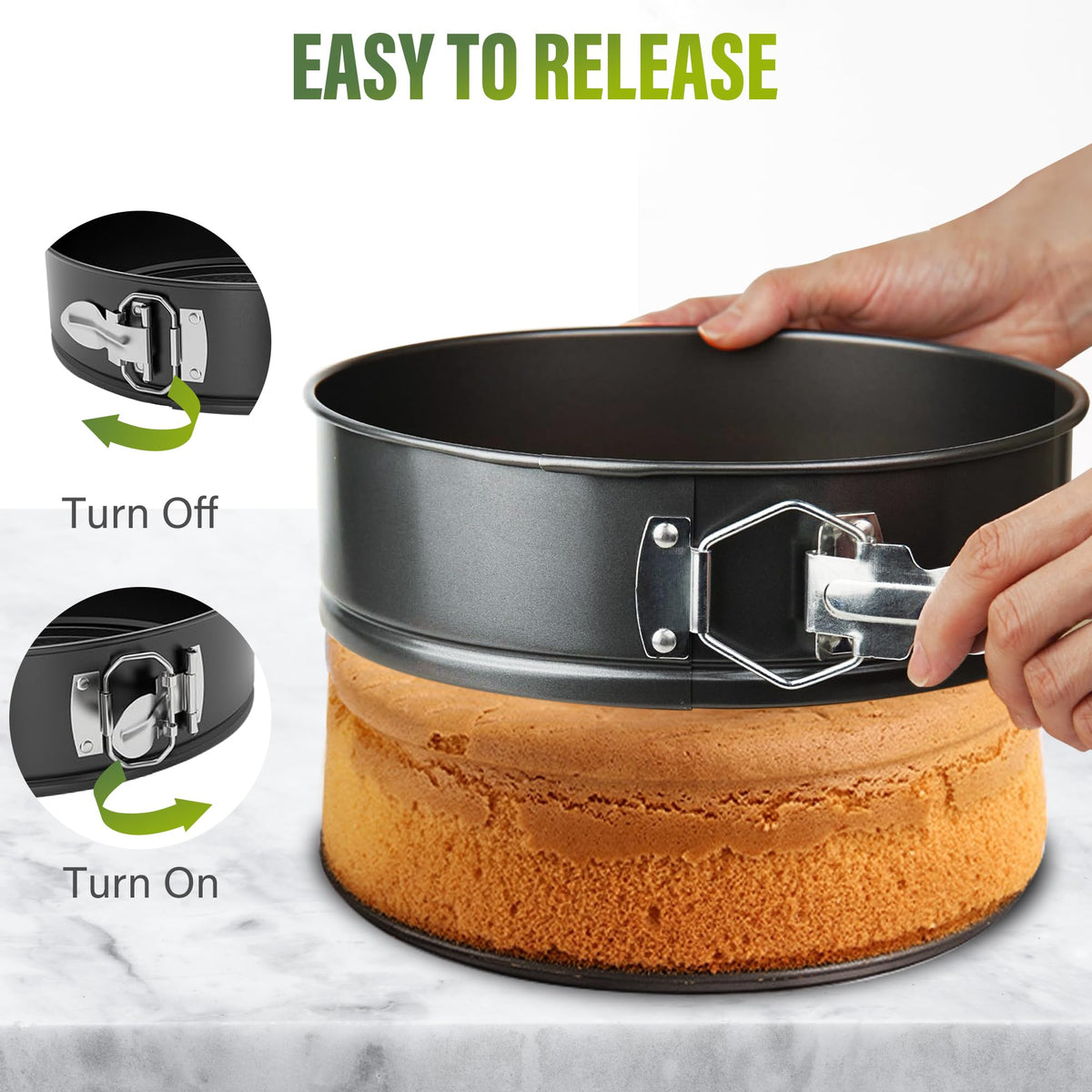 This 450°F oven-safe Vakoo pan fits large ovens and air fryers.