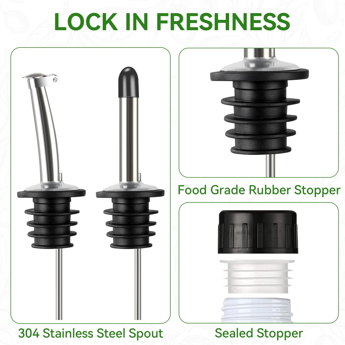 Vakoo pour spouts set enables controlled portions