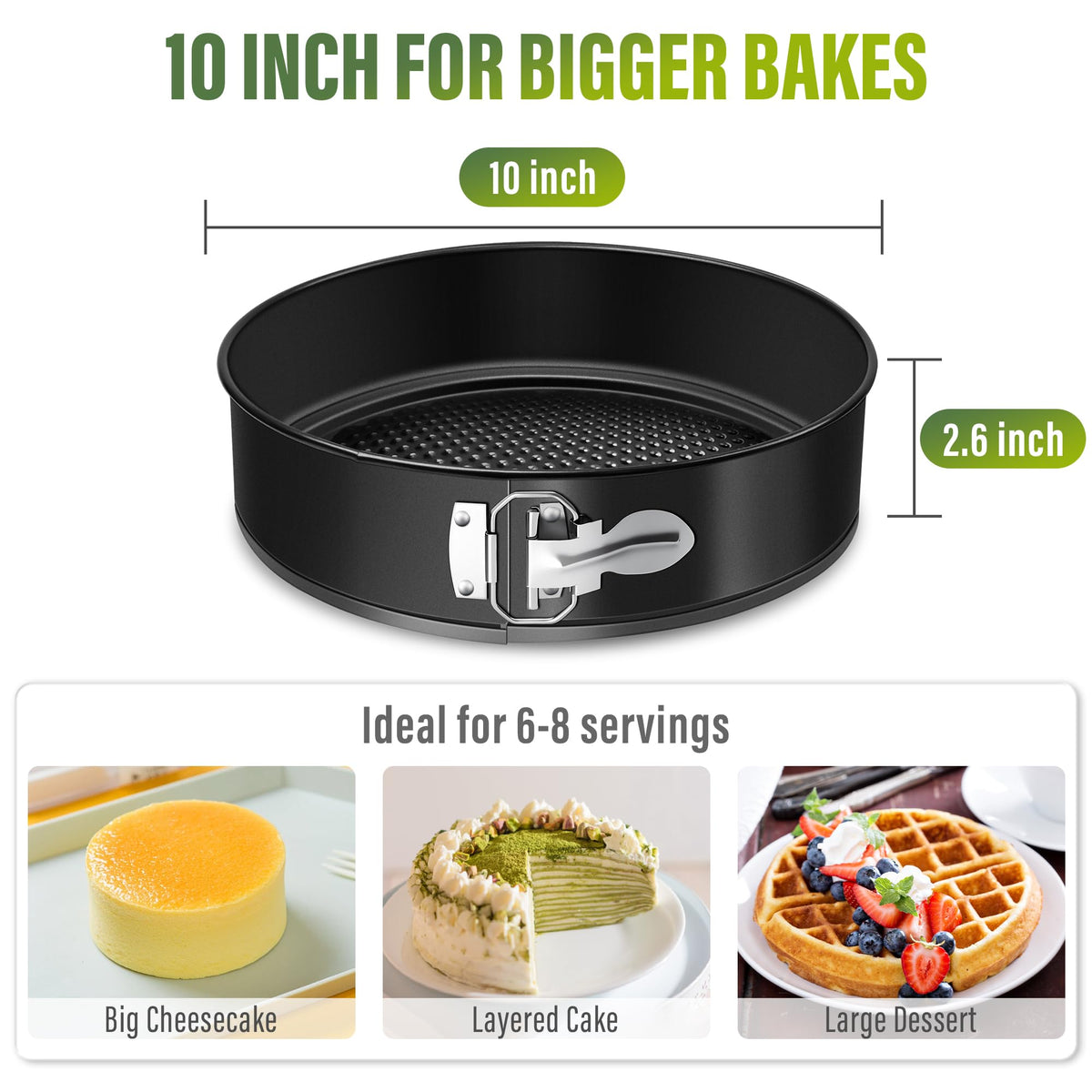 The Vakoo smooth-release latch ensures clean cake removal during unmolding.