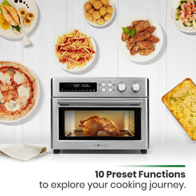 VAL CUCINA digital control panel close-up with easy presets for quick meals