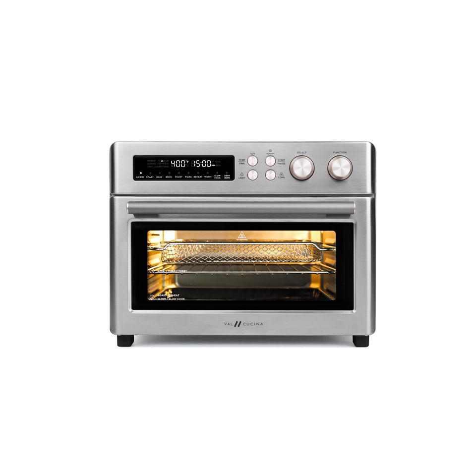 VAL CUCINA infrared air fryer toaster oven front view for a spacious family kitchen