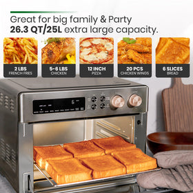 VAL CUCINA large-capacity chamber fits a 5-6 lb chicken for family dinners.