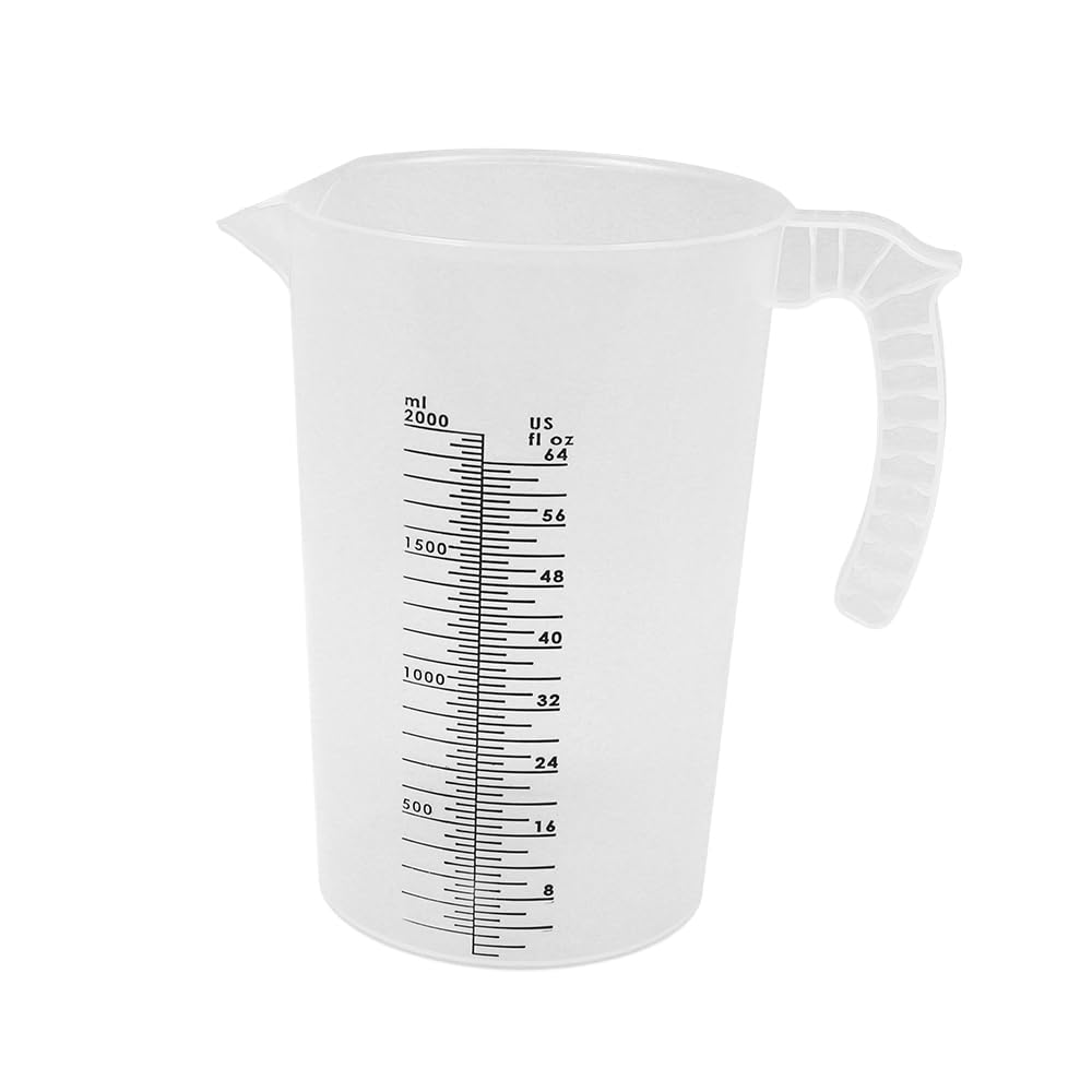 Valley Industries 64oz pitcher, side view, for precise pours