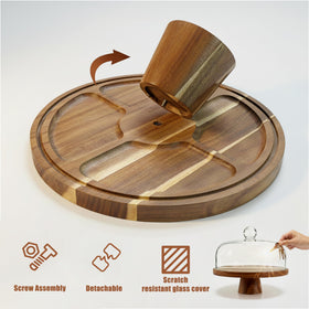 12-inch round cake stand with airtight dome fit for freshness