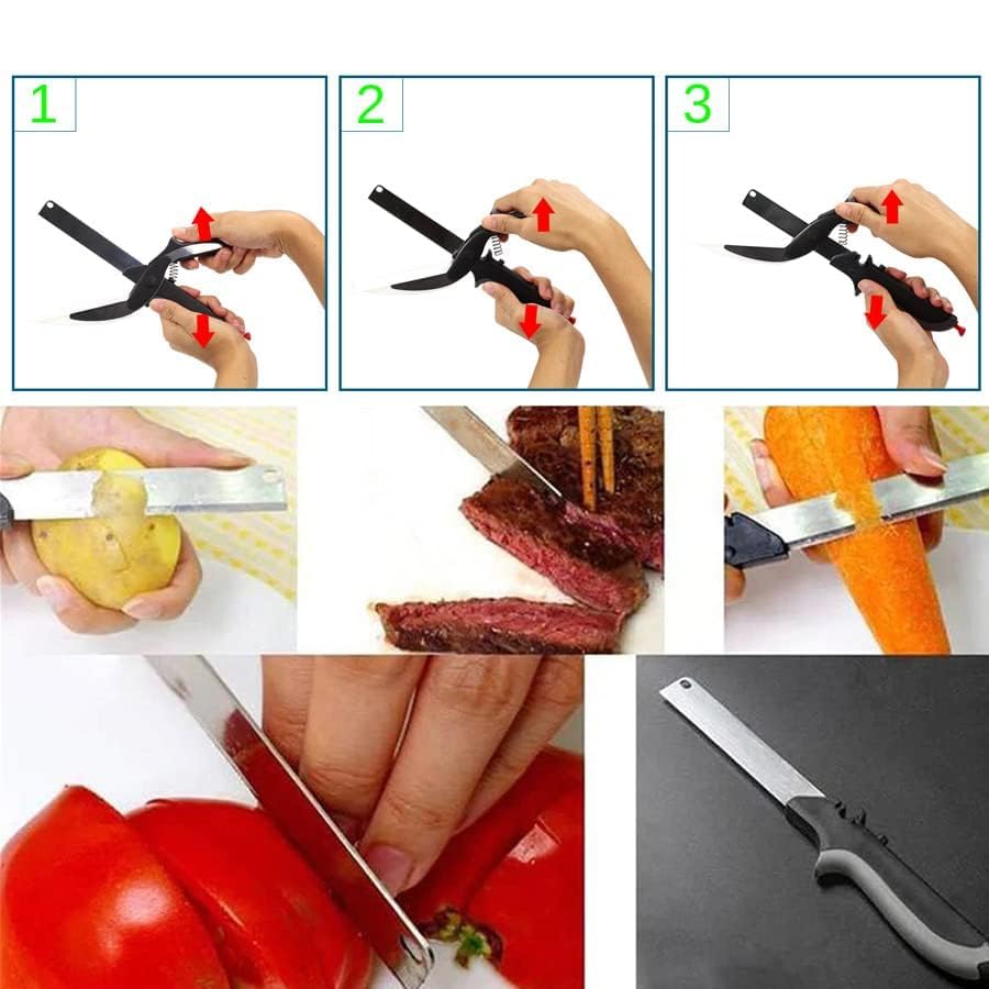 Valu Products cutting board slicing demo demonstrates convenient 2-in-1 use