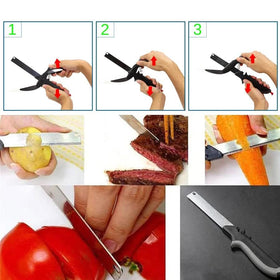 Valu Products cutting board slicing demo demonstrates convenient 2-in-1 use