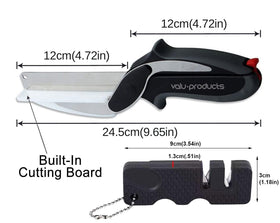 Valu Products kitchen scissors in action for fast chopping
