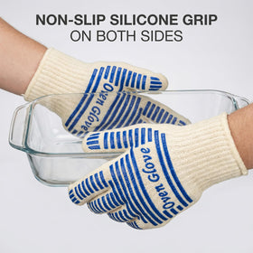 VALWORD grilling BBQ gloves keep hot tools steady at the grill