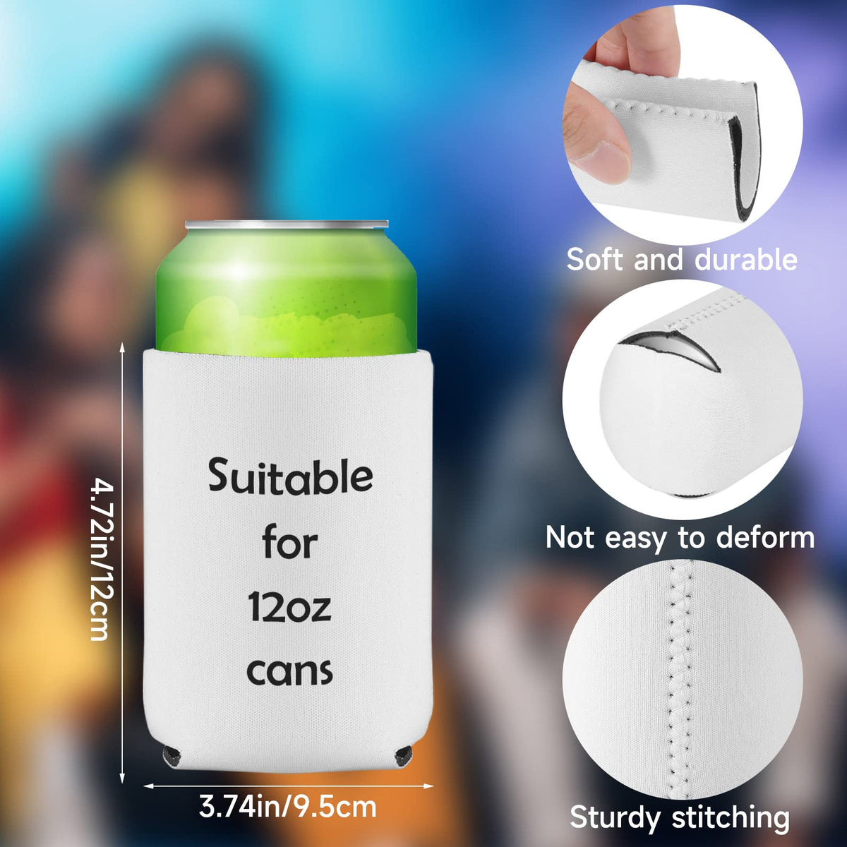 Valyria white can sleeve shown for sleek beverage cooling and easy handling