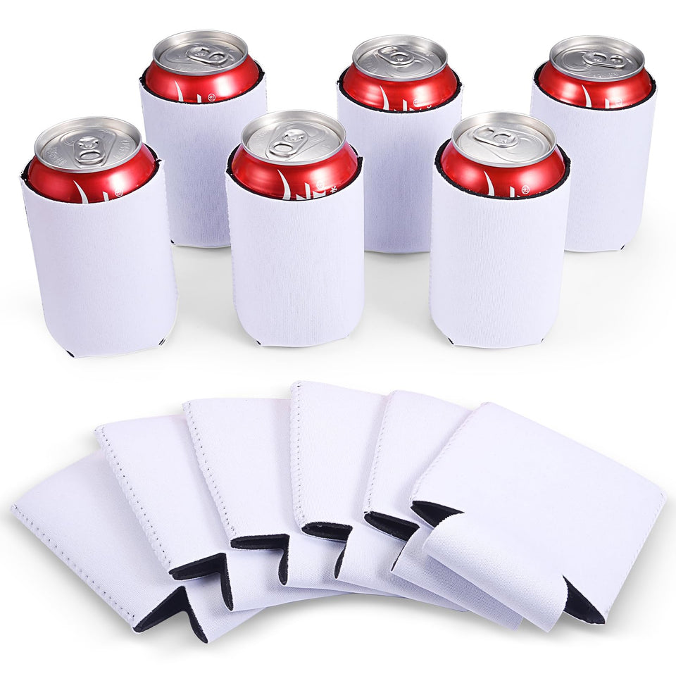 Valyria sublimation can cooler sleeves 12-pack ready for customization at events and DIY gifts