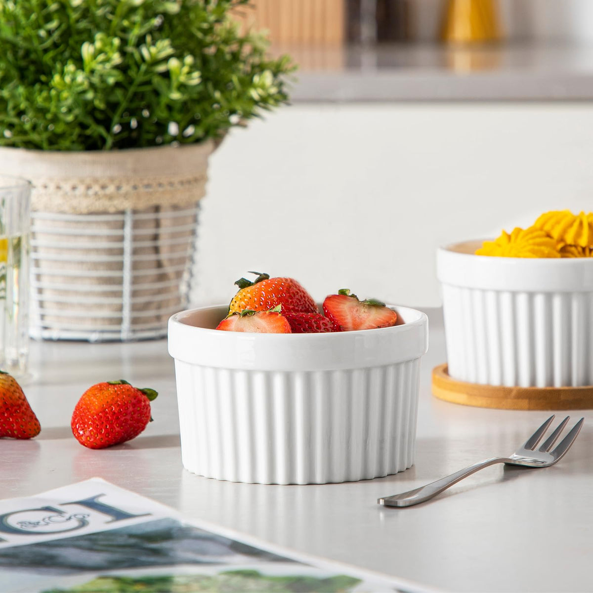 Vancasso 10 oz ramekins for baking, serving and storing