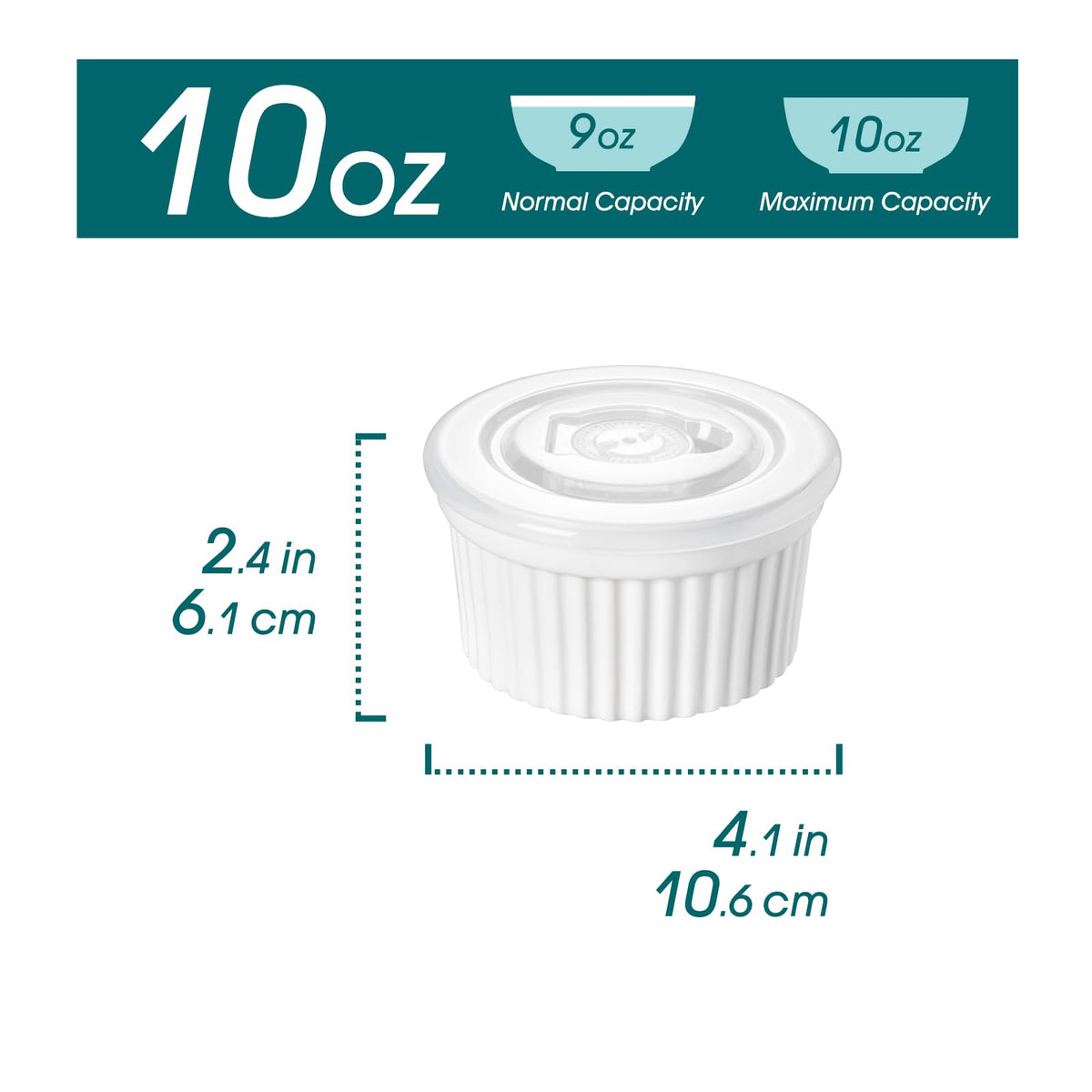 Airtight lids for Vancasso ramekins prevent spills and preserve flavor