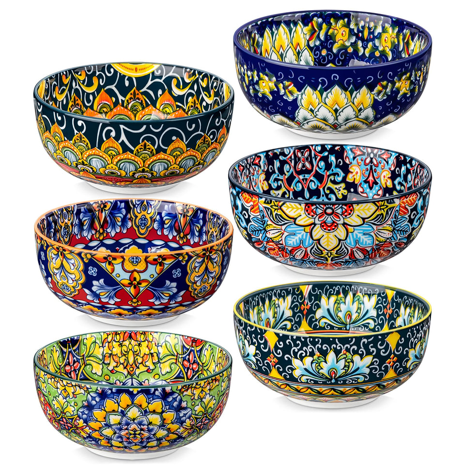 Vancasso Bohemian bowl interior pattern adds vibrant color to meals.