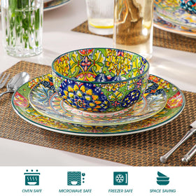 Vancasso Bohemian bowls are dishwasher and microwave safe for convenient reheating.