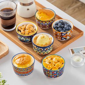 Vancasso colorful Bohemian patterns brighten any dessert course.