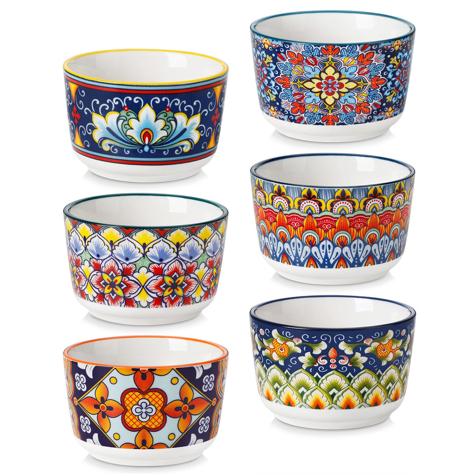 Vancasso Bohemian ramekins 6-pack, perfect for single-serving desserts and sauces.
