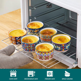 Vancasso porcelain ramekins, dishwasher-safe for easy cleanup after gatherings.