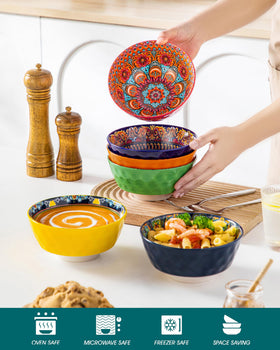 Vancasso Boho bowls feature an easy-clean glaze for simple care