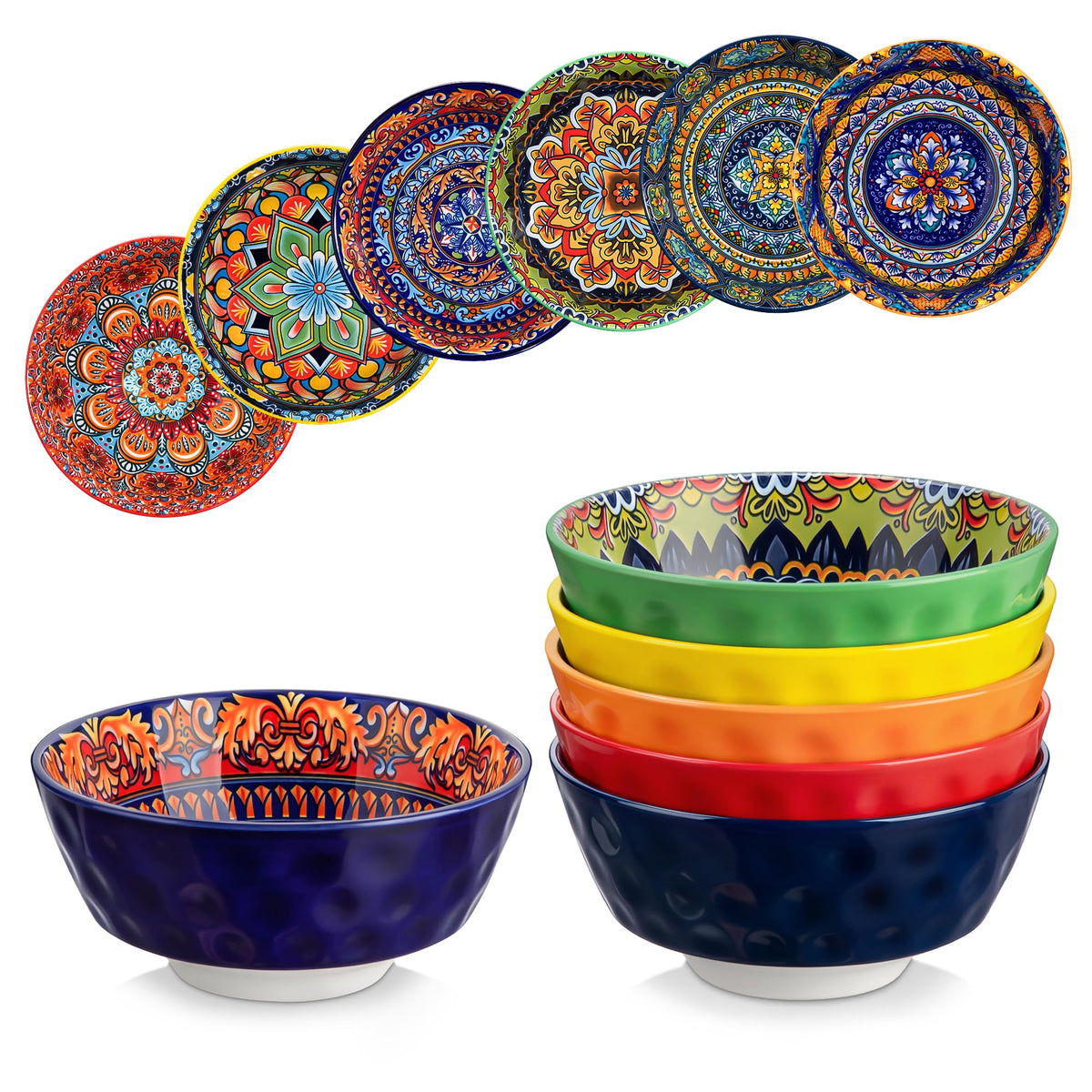Vancasso Boho cereal bowls interior pattern enhances colorful meals