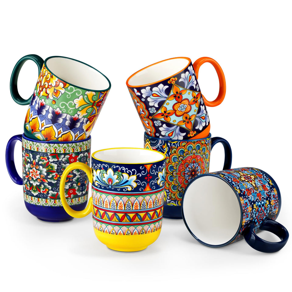 Vancasso Boho mug pattern 01 with vibrant design for daily latte