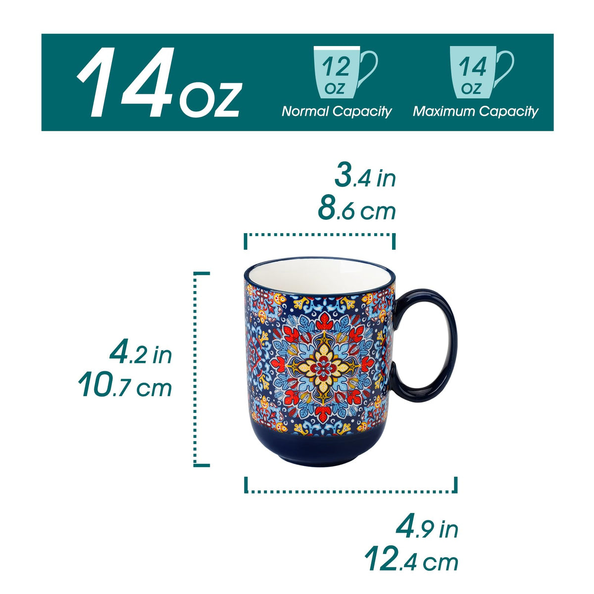 Vancasso Boho mug pattern 02 adds color to tea time