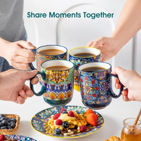 Vancasso Boho mug pattern 06 wide rim for ice and toppings