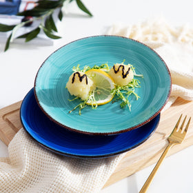 Table setting image showcases microwave-safe, durable stoneware for daily use